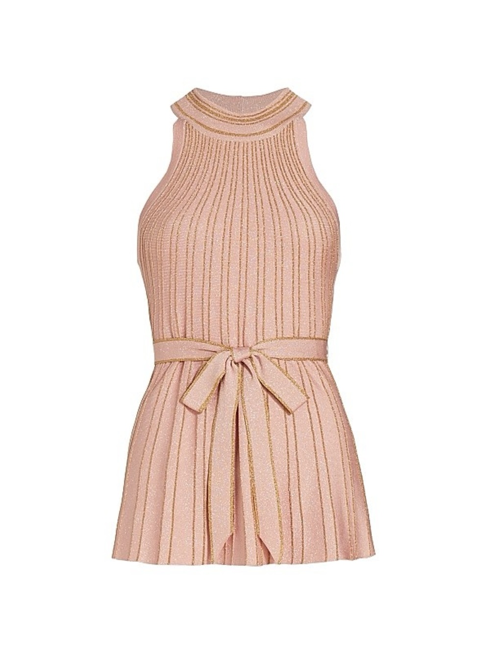 NWT Zimmermann Wonderland Metallic Halter Sleeveless Waist Tie Top Tank